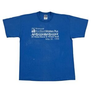 Vintage 1998 River Woods at Exeter NH Masters Plus 5K Road Race Run T Shirt
